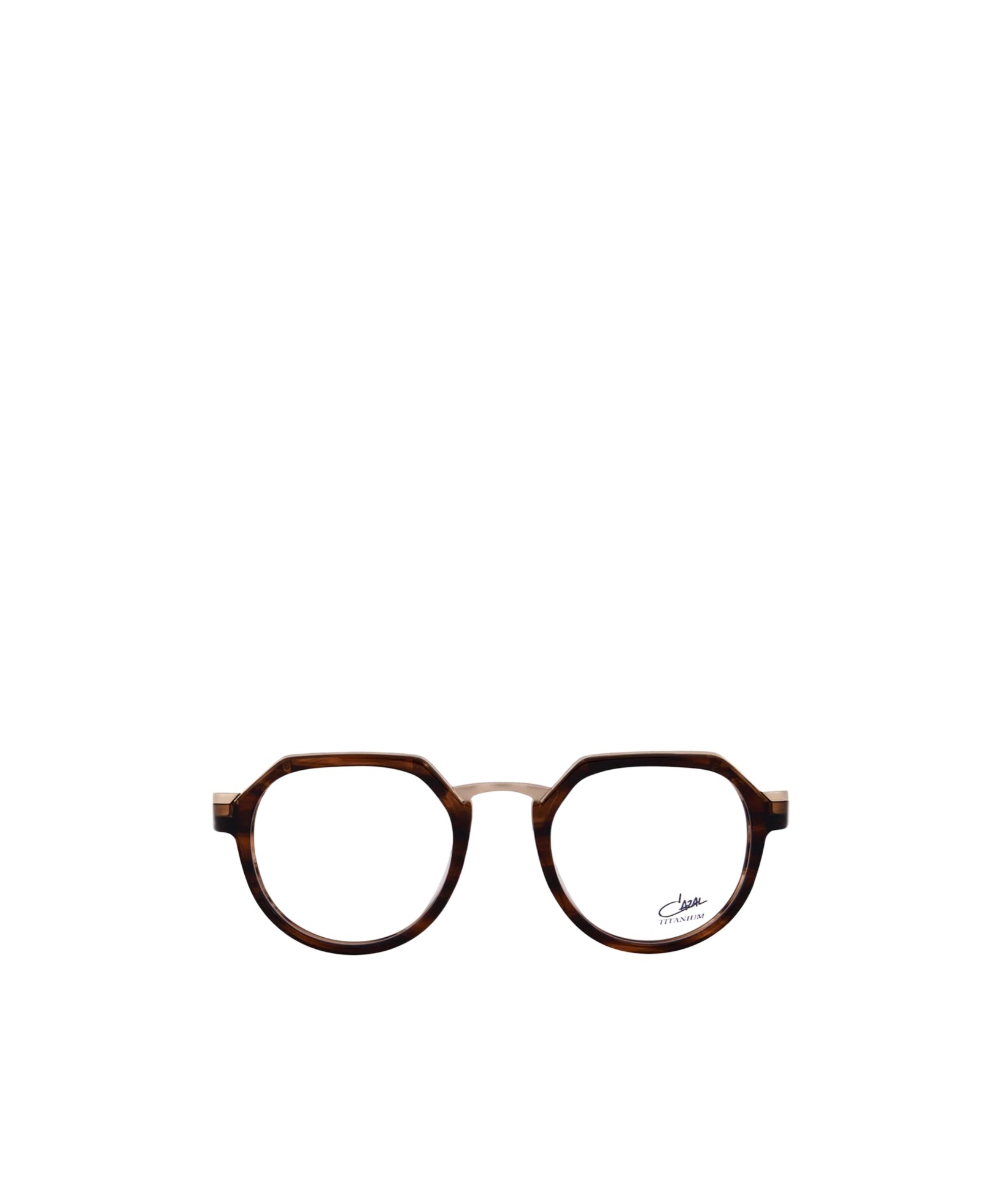 Cazal Tortoiseshell-effect Round-frame Glasses In Black