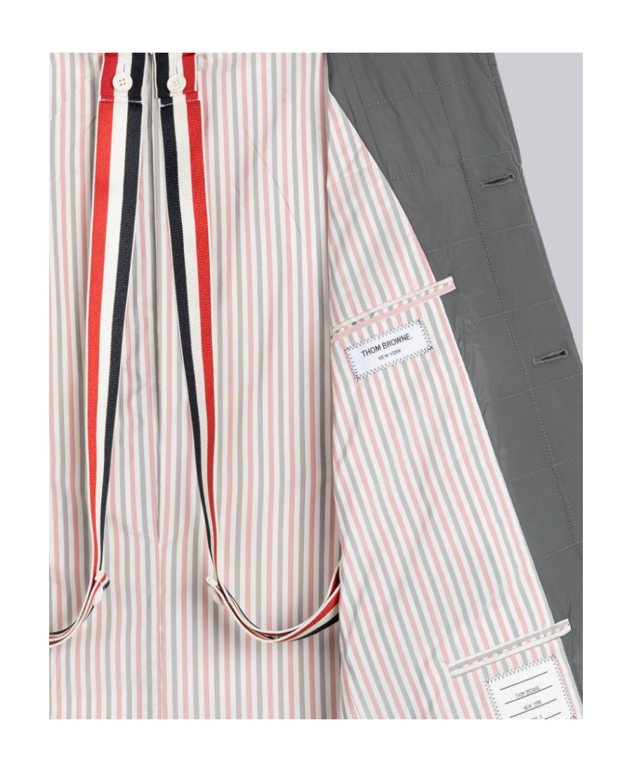 THOM BROWNE 4-BAR MOTIF PADDED TAILORED COAT
