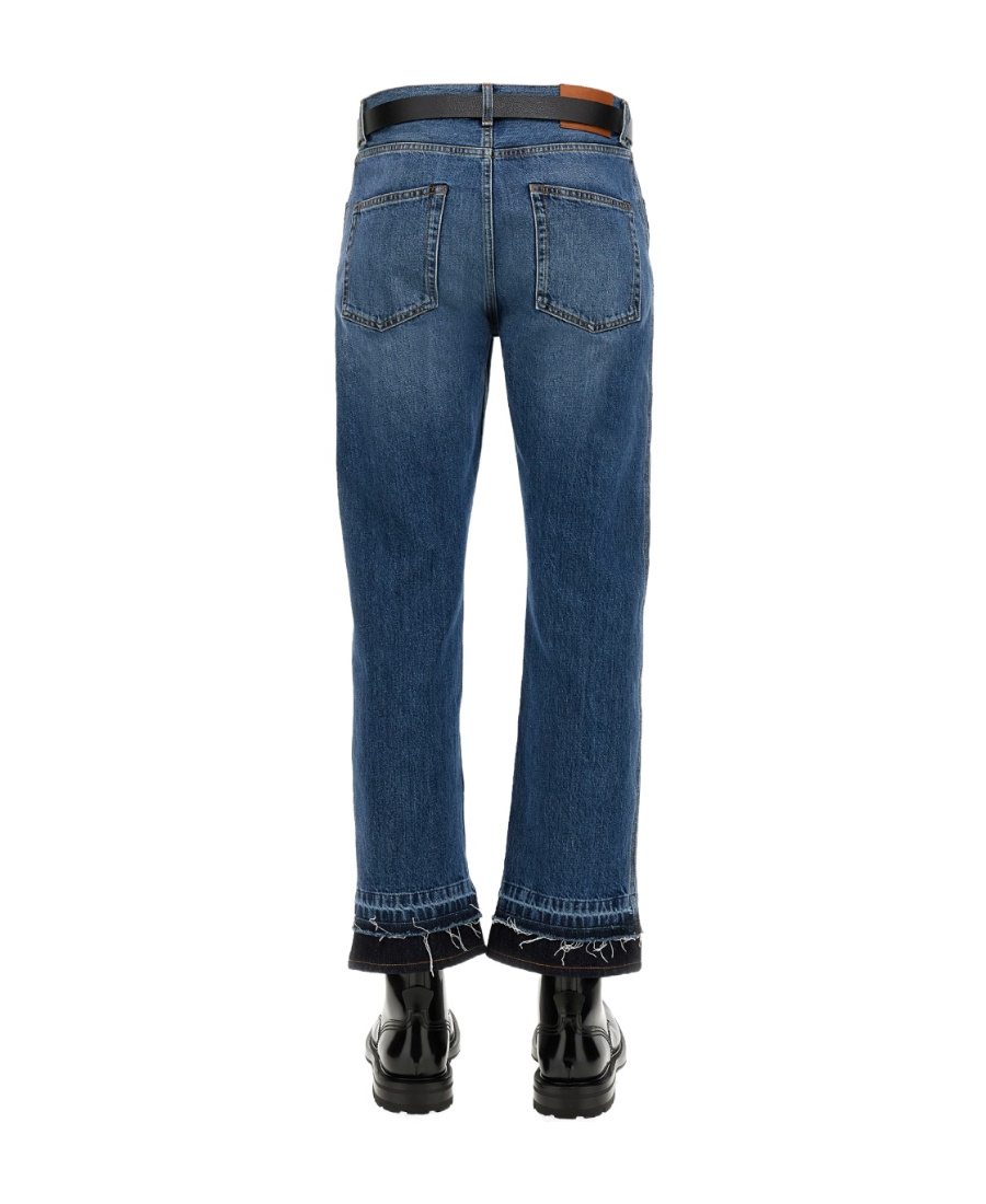 Alexander Mcqueen Straight-leg Cropped Jeans In Blue