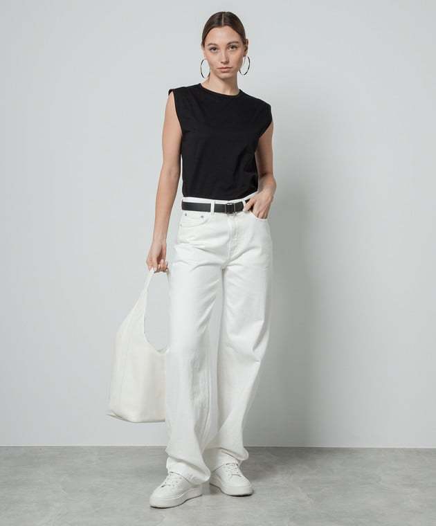 Loulou Studio Woman Top Black Size M Linen, Viscose In Black