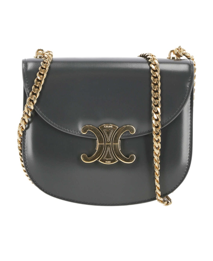 Celine Chain Shoulder Bag In Gray