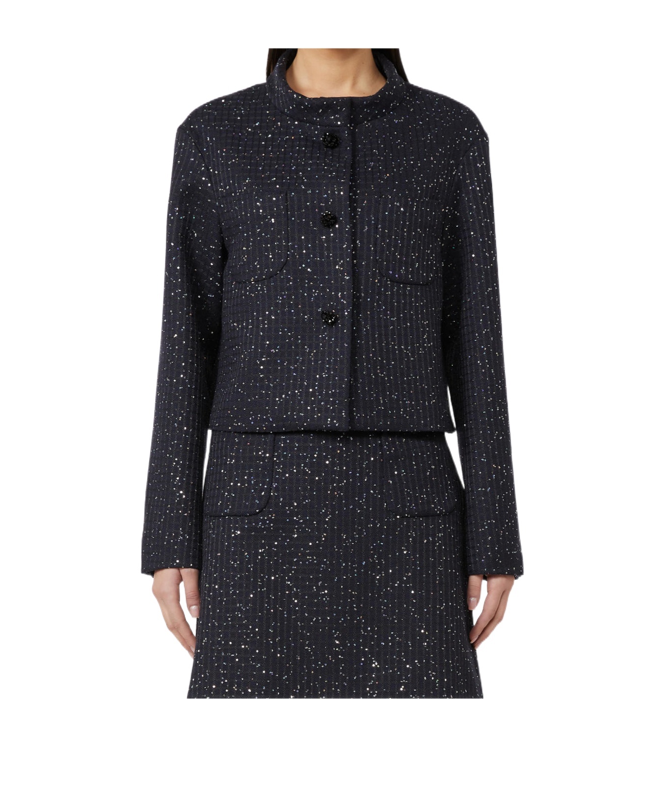 Max Mara Long-sleeved Casual Jacket In Black