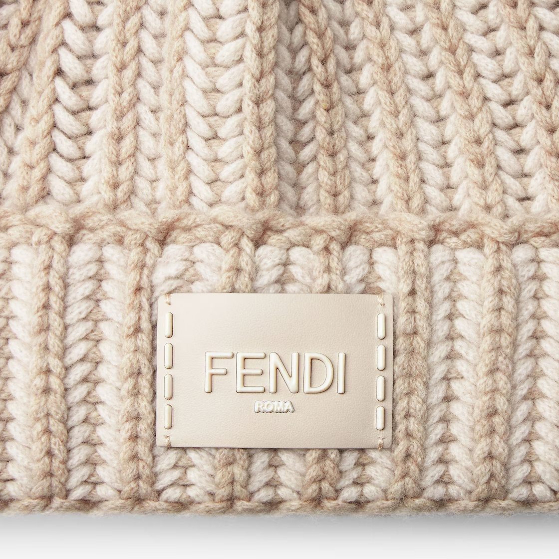 Fendi Ivory Wool And Cashmere Hat In Neutral