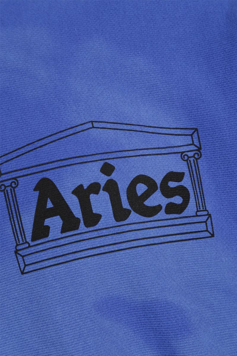 Aries Plain Knitted Sweater With Large Profile In Blue