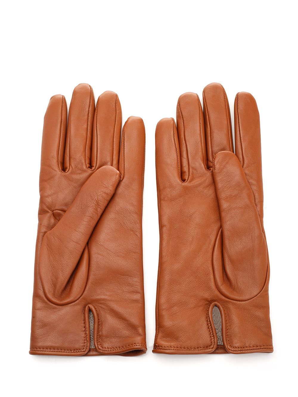 Chloé Logo Gloves In Brown