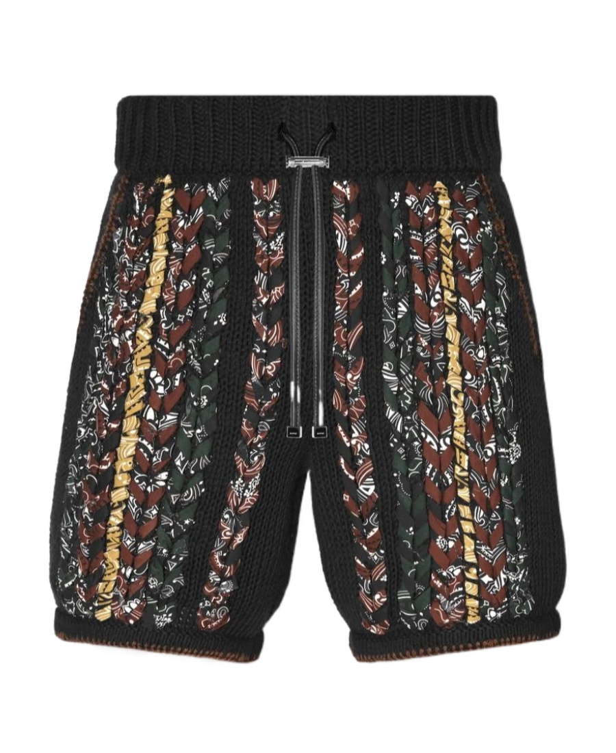 Amiri Braided Bandana Shorts In Black