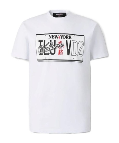 Dsquared2 Logo Printed Crewneck T-shirt In White