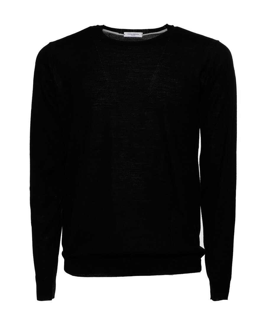 Paolo Pecora Crewneck Knit Jumper In Black