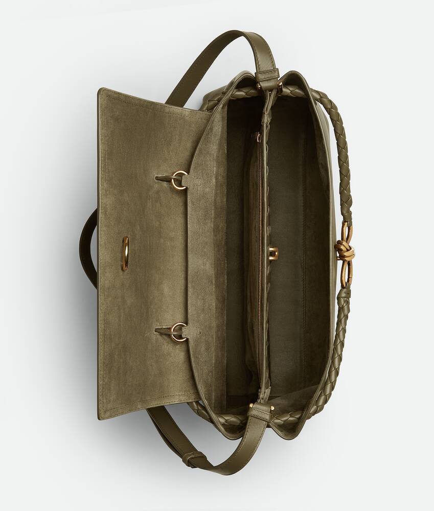 Bottega Veneta Large Ciao Ciao Intrecciato Leather Top Handle Bag In Green