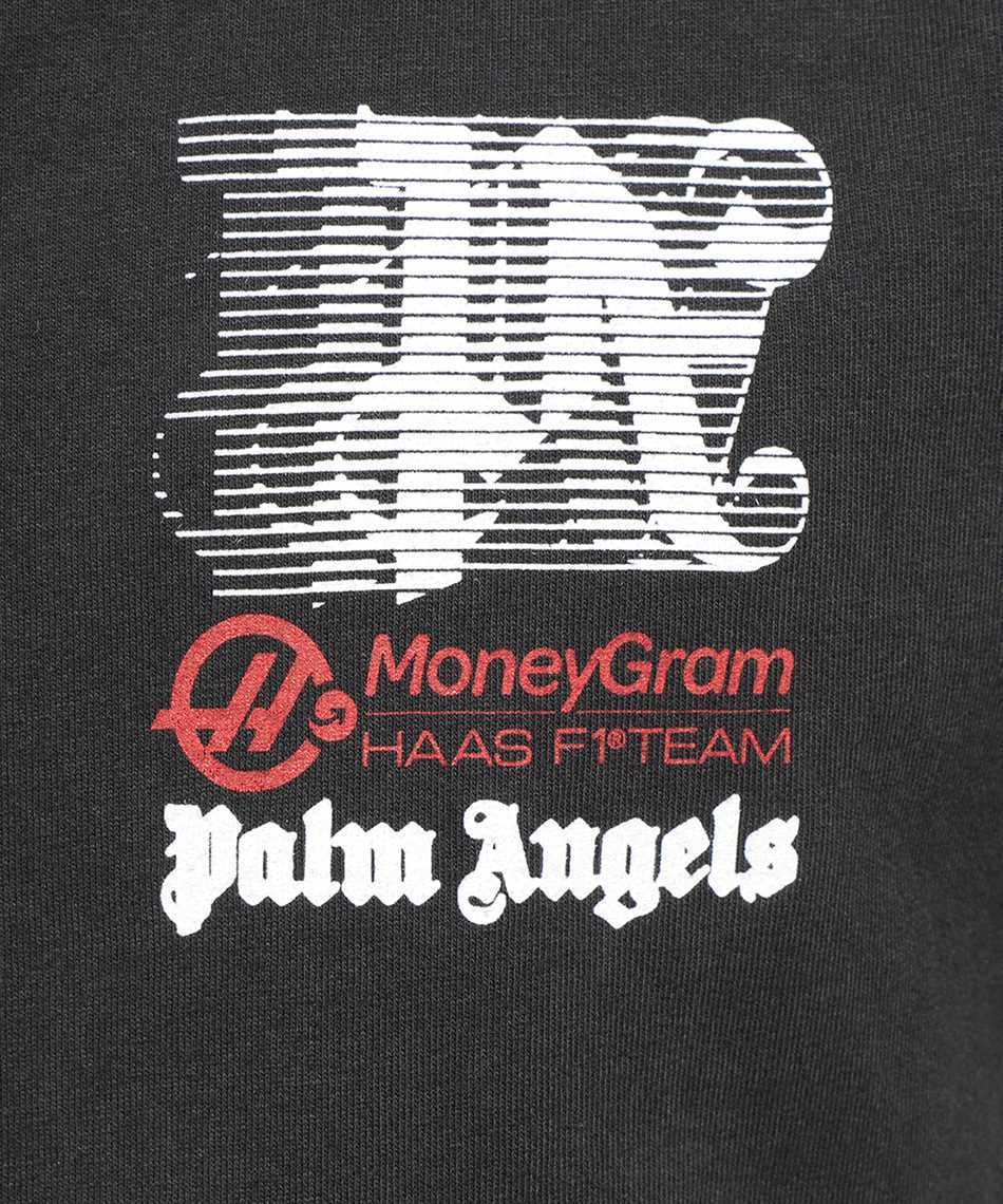 Palm Angels X Haas Racing-printed Crewneck T-shirt In Black