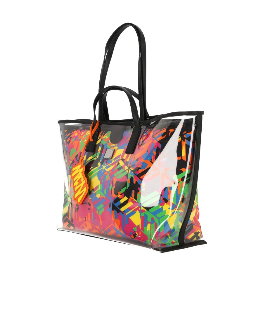 Mcm Abstract Pattern Printed Tote Bag In Multicolor