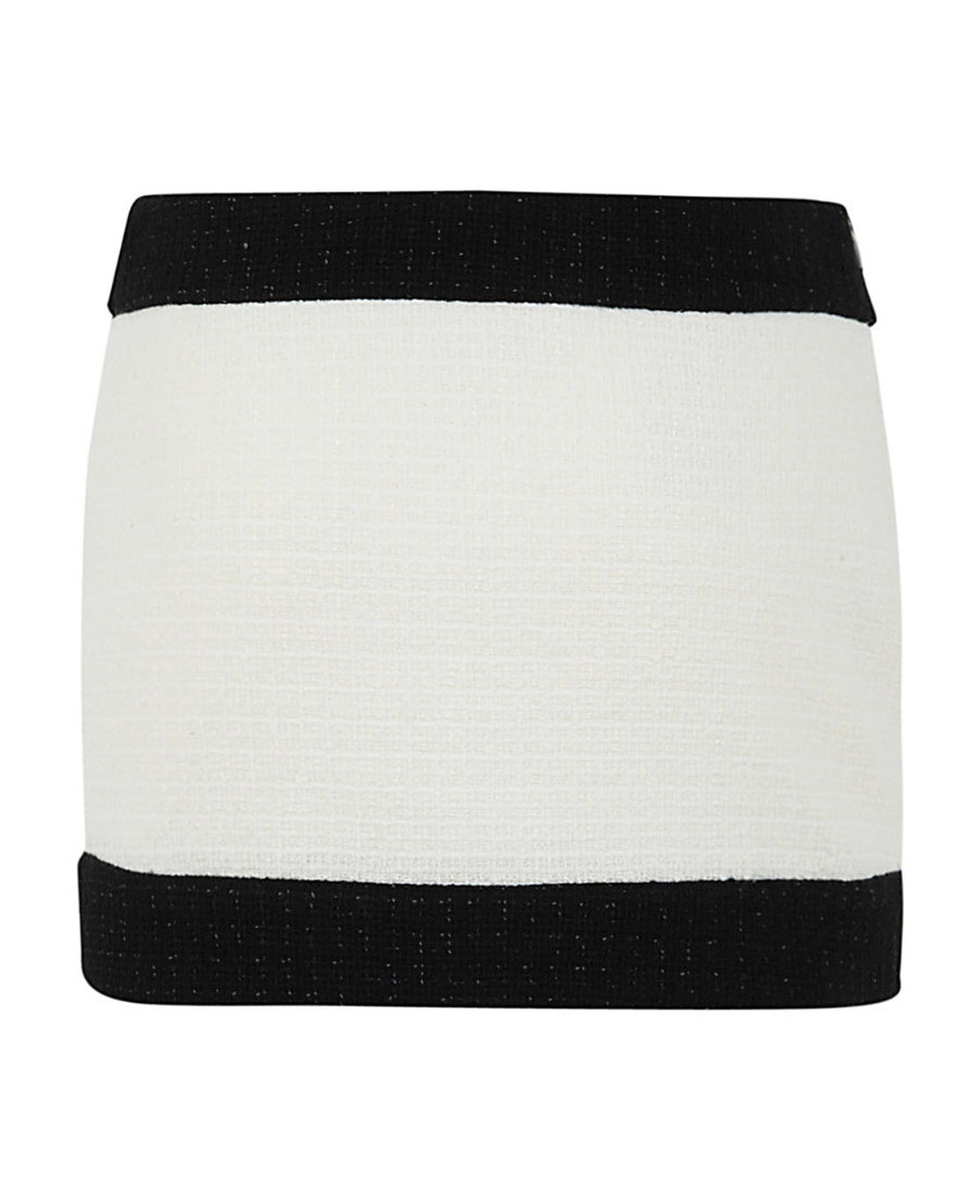 Dsquared2 Two-tone Tweed Miniskirt In Black