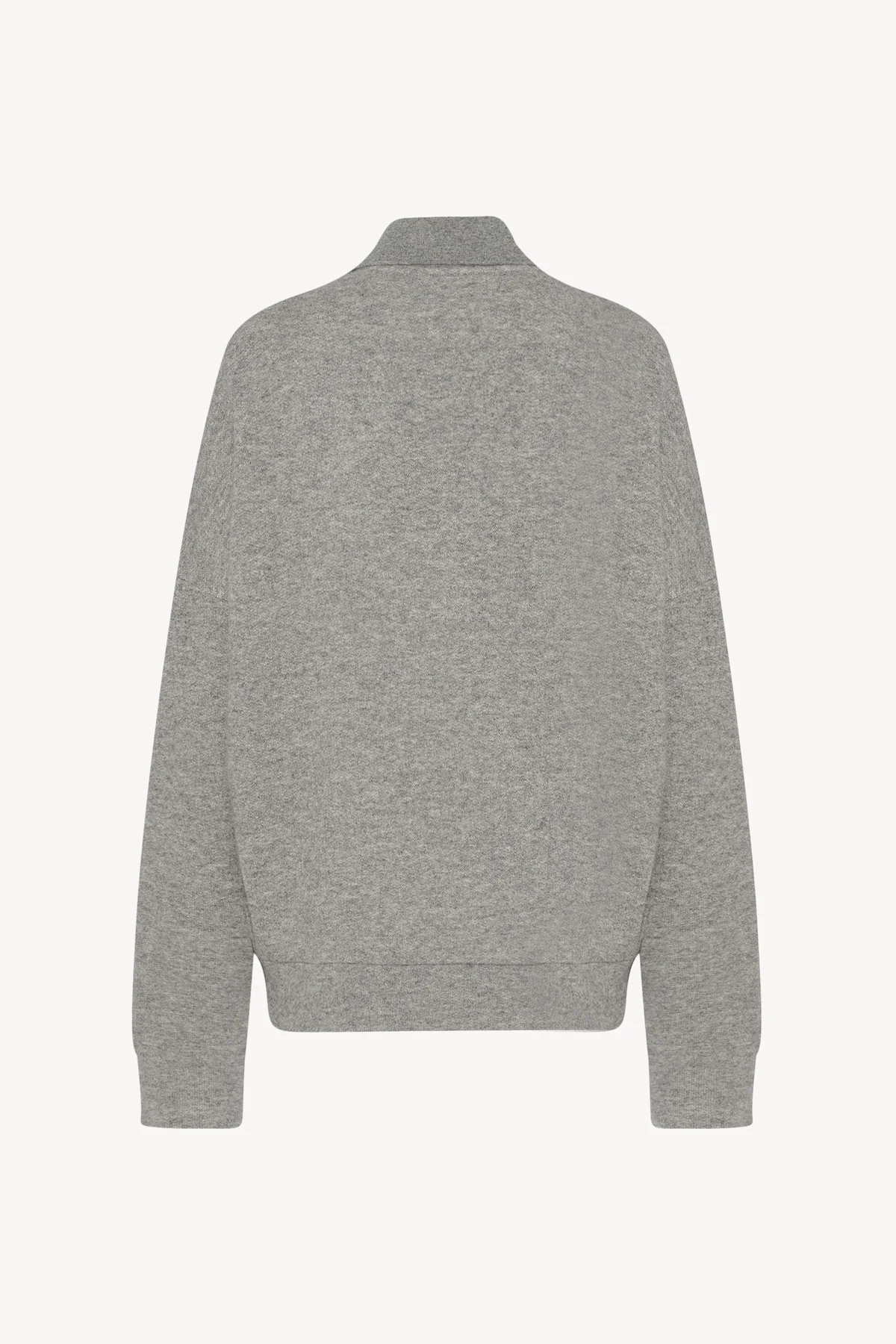 The Row Corzas Cashmere And Cotton Polo Sweater In Gray