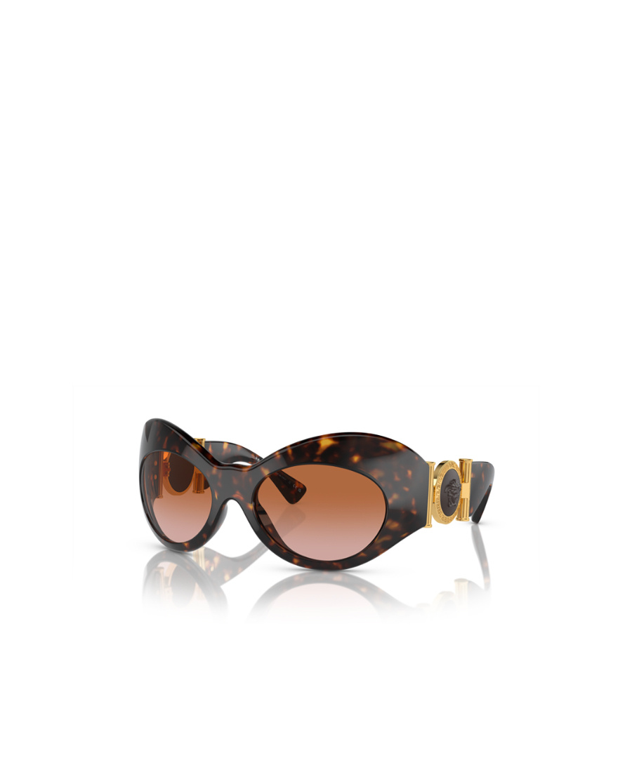 Versace Eyewear Irregular Frame Sunglasses In Black