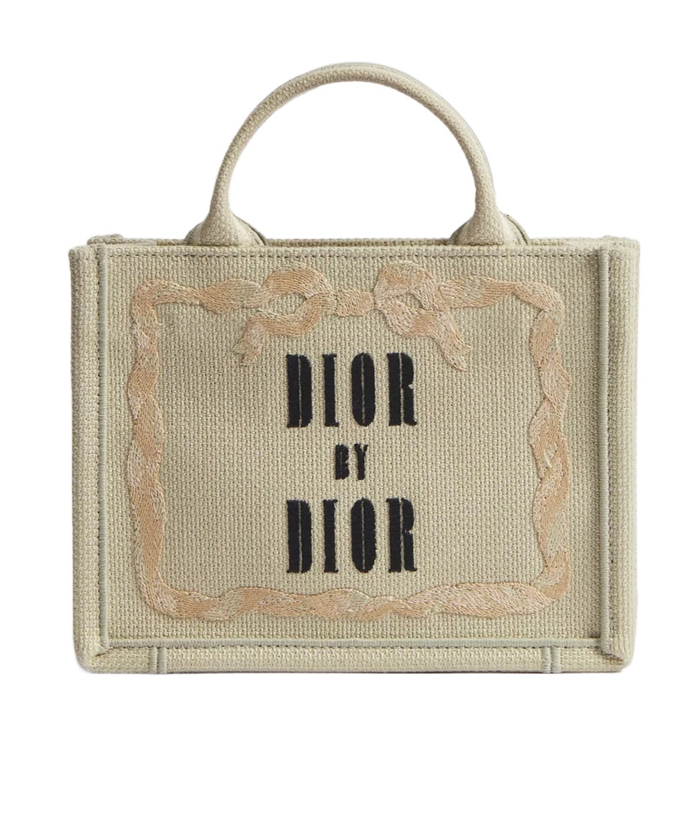 Dior Mini  Book Tote With Strap In Gray