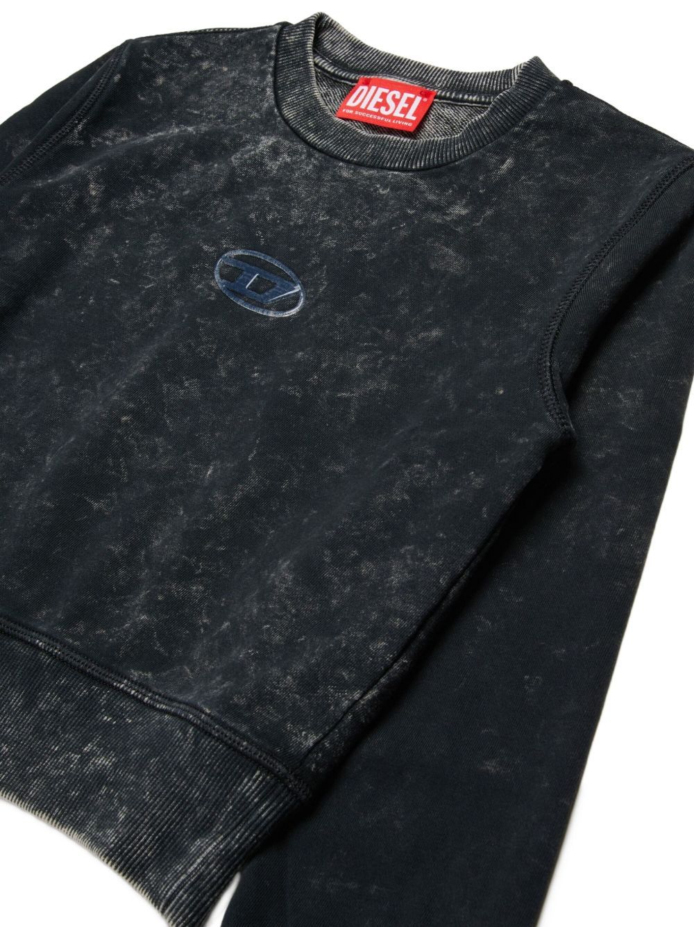 Diesel Kids Slaccy Logo Sweatshirt In Black