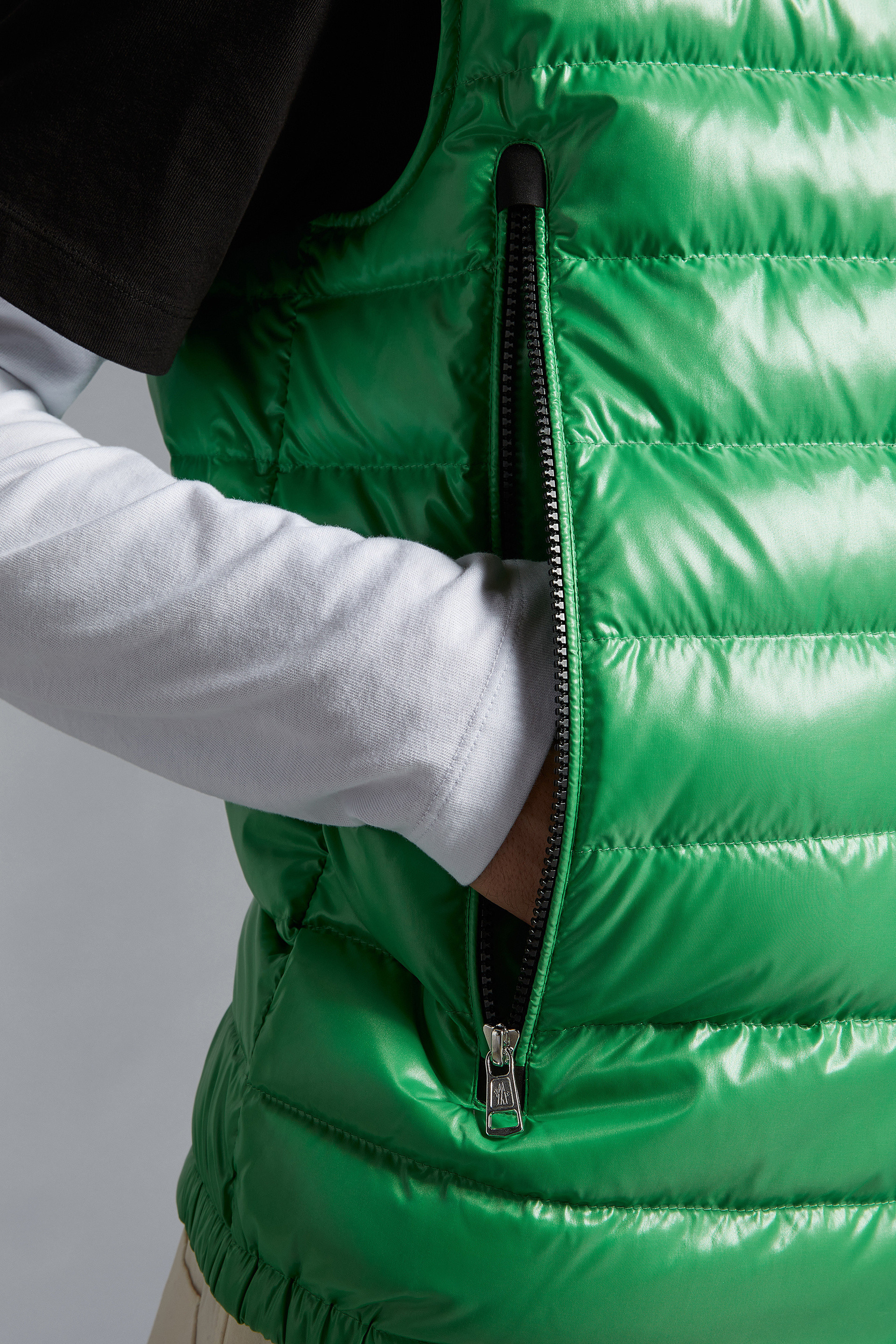 Shop Moncler Ragot Down Gilet In Green