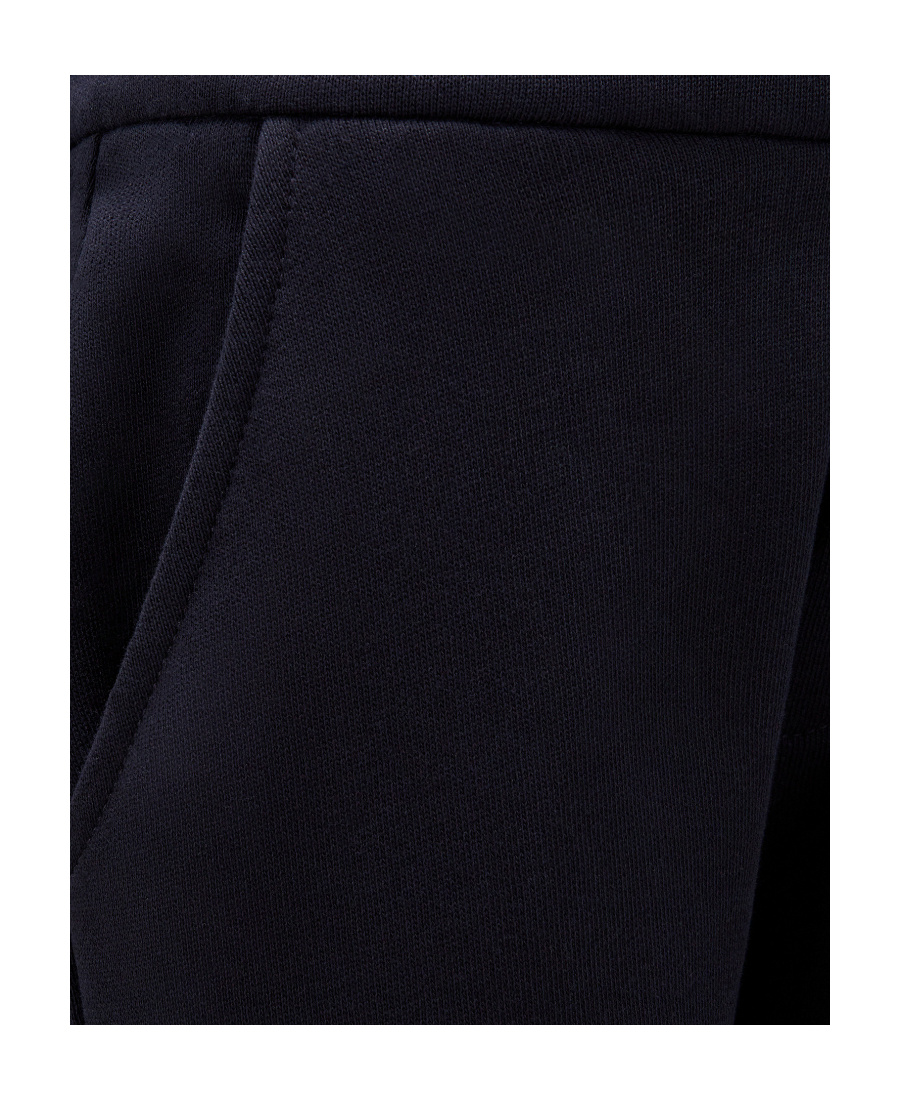 Moncler Logo-embroidered Fleece Track Pants In Blue