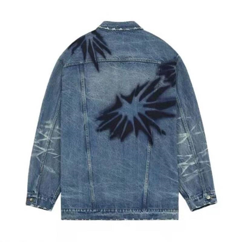 We11 Done Large Area Logo Printed Jacket In Blue