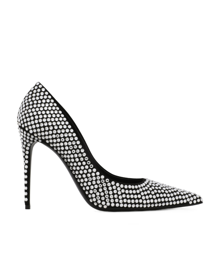 Dolce & Gabbana Houndstooth Pointed Toe Stiletto Heel Pumps In Black