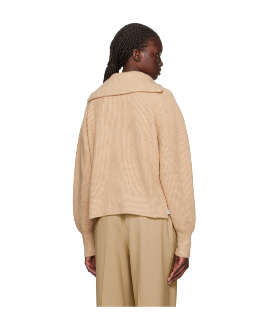 MAISON KITSUNÉ SEMI-ZIPPER LONG-SLEEVED SWEATER