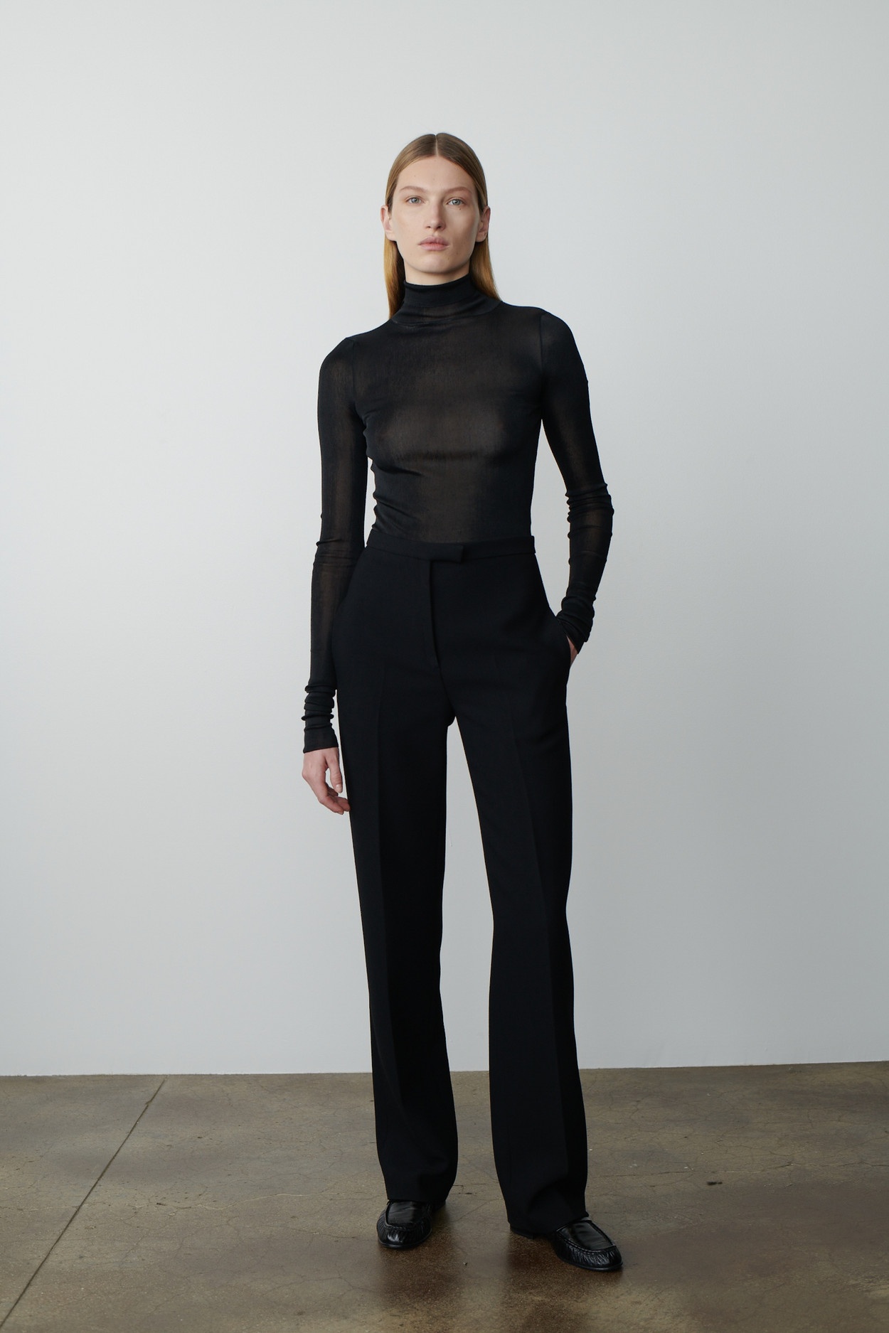 The Row Indentation Details Casual Pants In Black