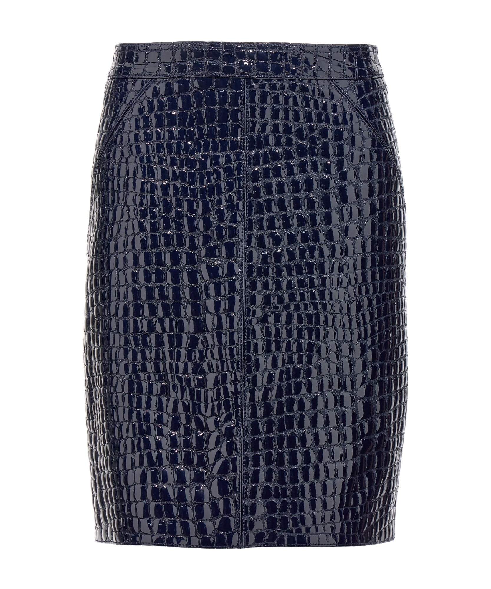 Tom Ford Crocodile-embossed Leather Miniskirt In Black