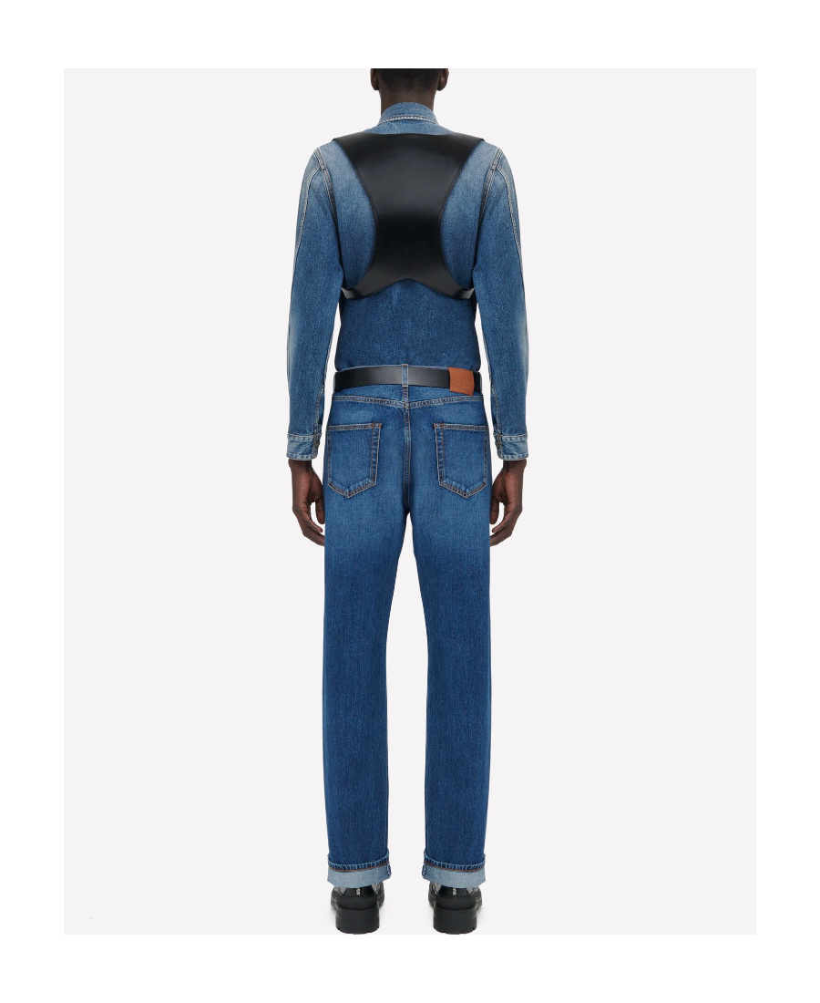 ALEXANDER MCQUEEN EMBROIDERED LOGO DENIM SHIRT