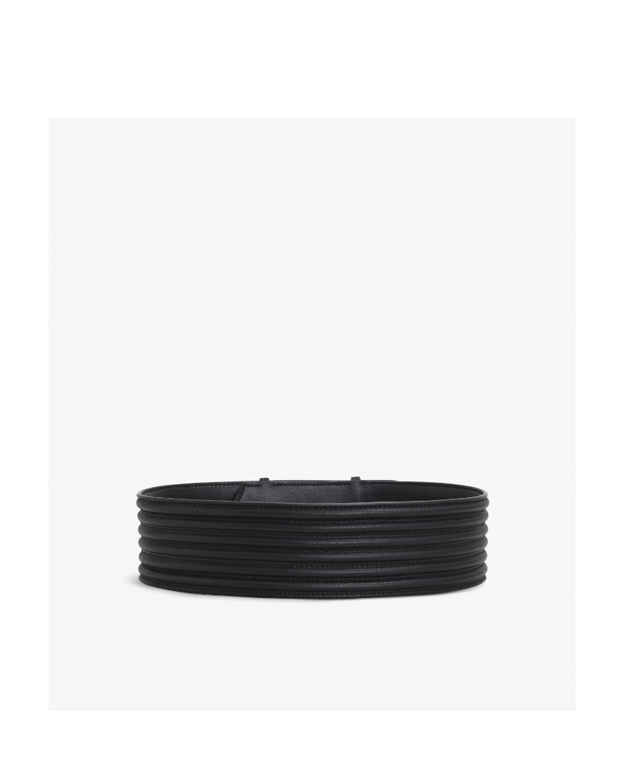 Alaïa Embossed Leather Belt In Black