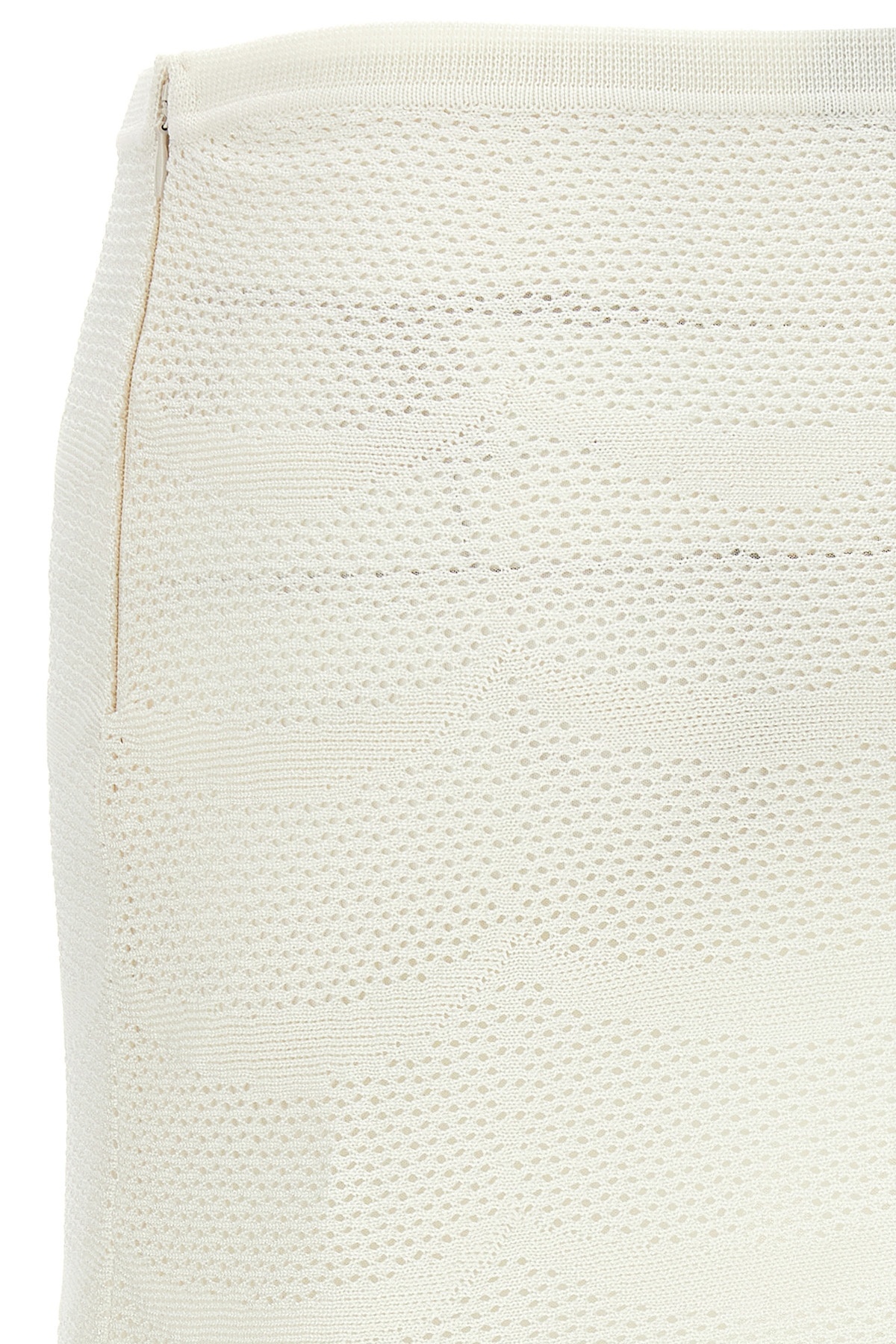 Tom Ford Crochet Mini Skirt With Elastic Waistband In White