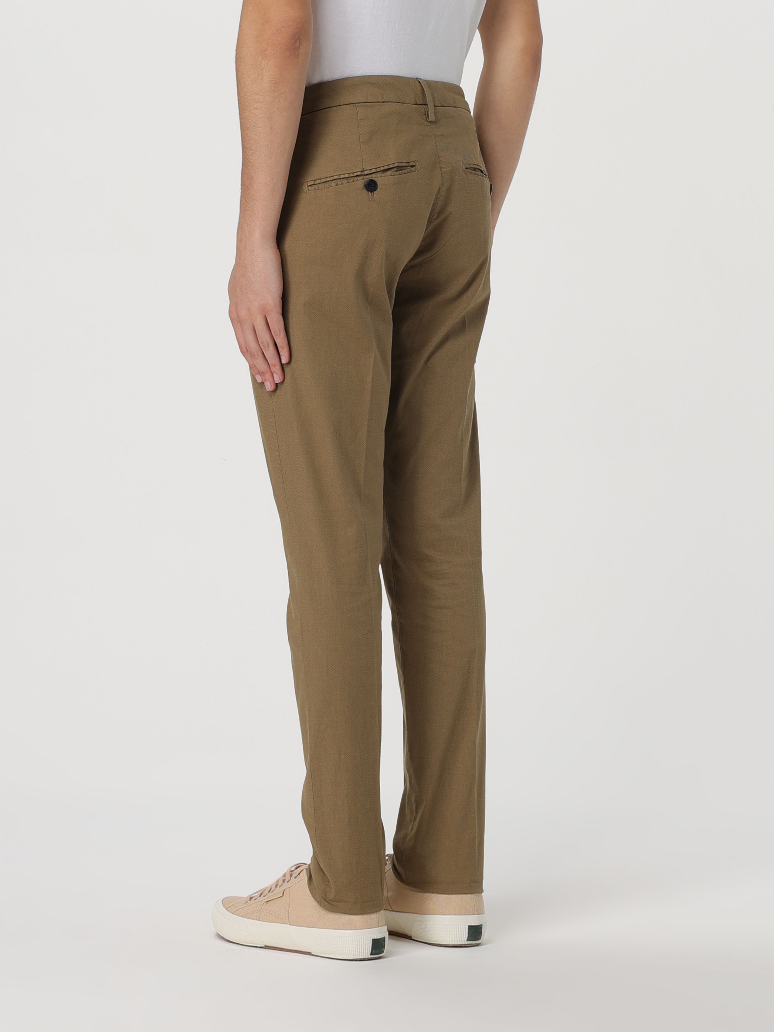 Dondup Belt Loop Casual Pants In Brown