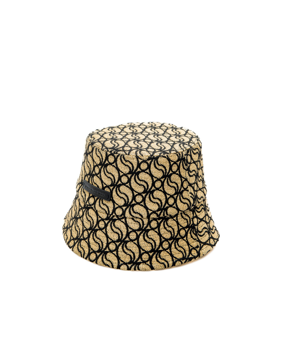 Stella Mccartney Logo Print Bucket Hat In Black