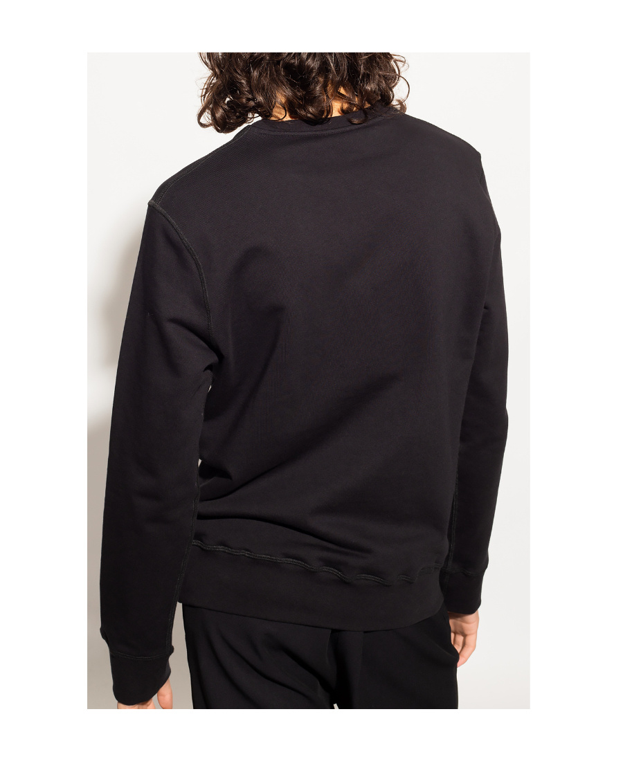 Alexander Mcqueen Graffiti Logo-print Cotton Sweatshirt In Black
