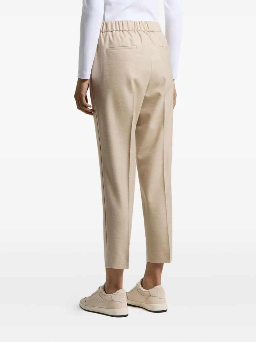 Peserico Elasticated-waist Trousers In Gold