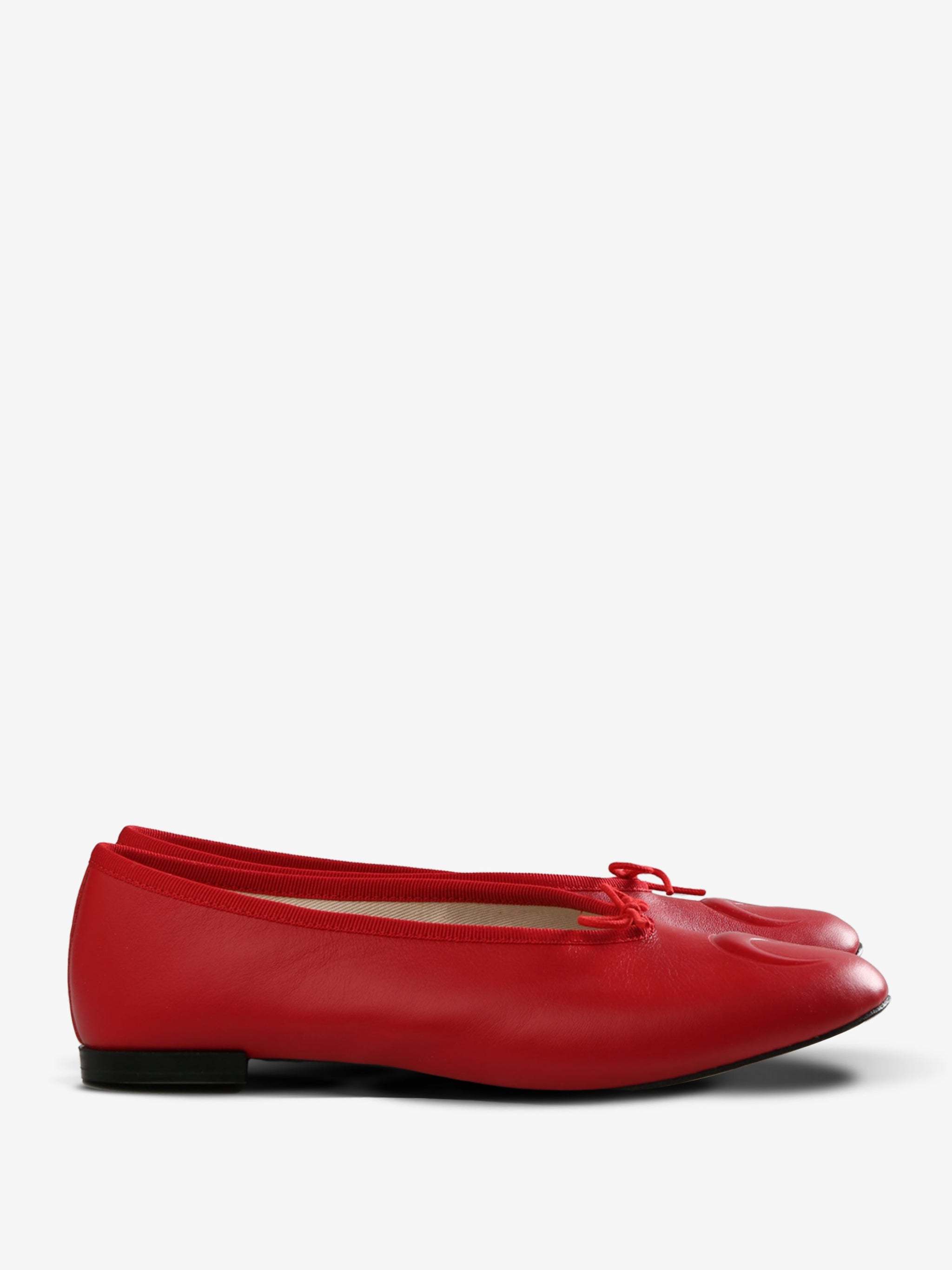 Marine Serre Red Repetto Edition Lilouh Soft Nappa Ballerina Flats