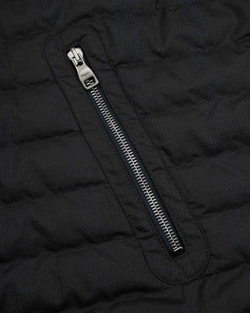 Ferragamo Quilted Cotton Suit In Black