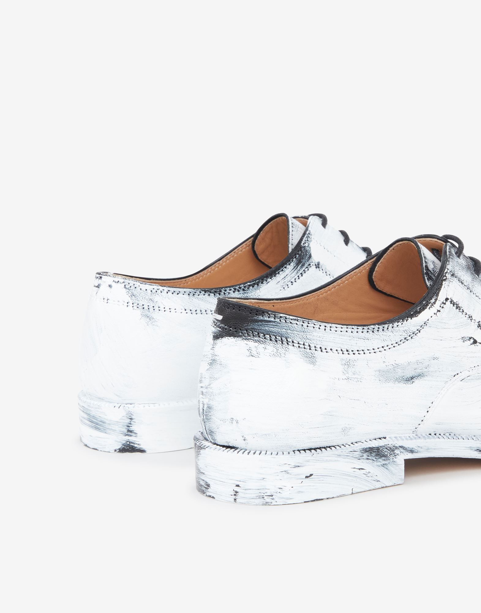 Maison Margiela Tabi Bianchetto Brogues Woman Black And White In White