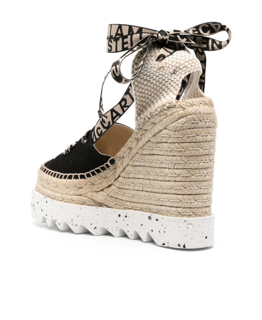 Stella Mccartney Gaia Wedge Sandals In Neutral