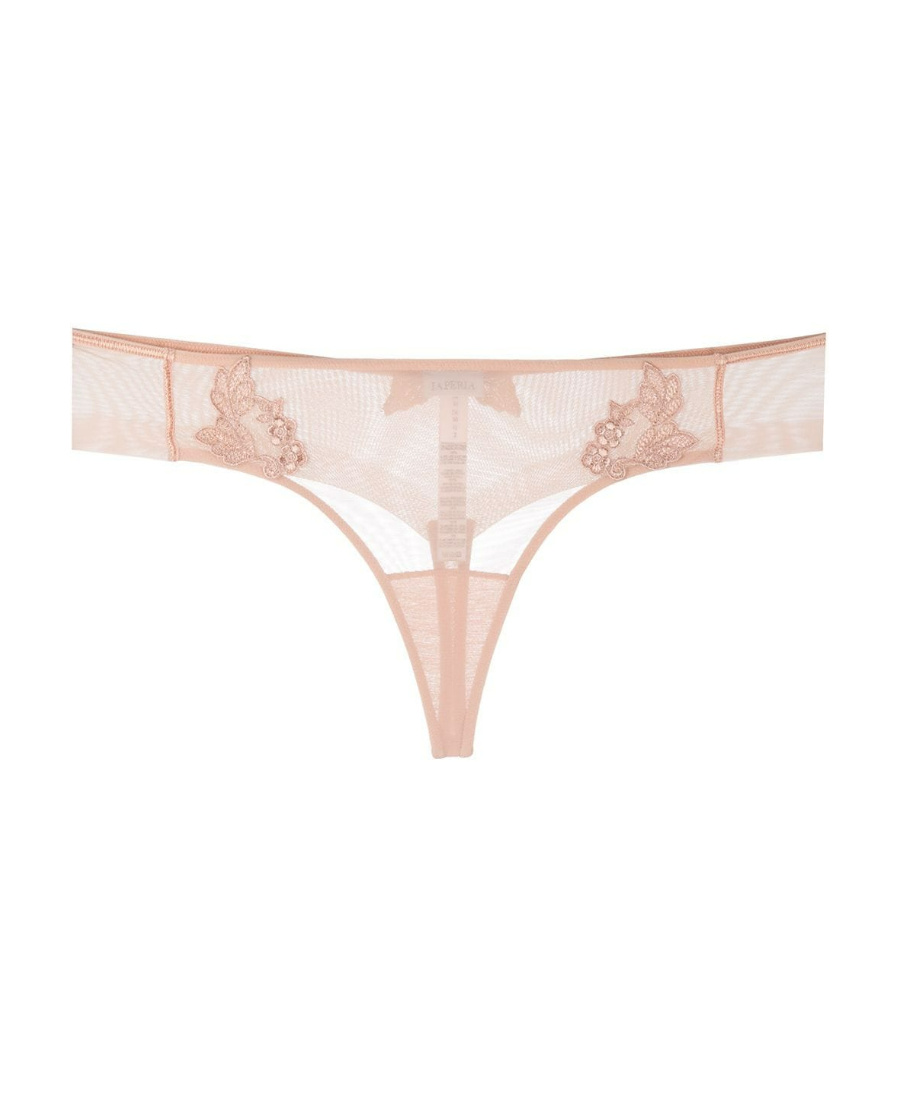 Shop La Perla Maison Couturing Slip Thong In Pink
