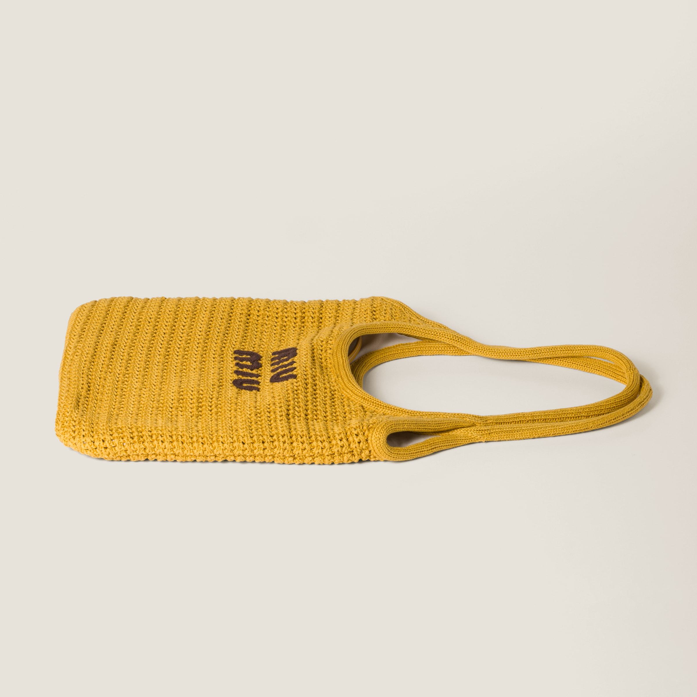 Miu Miu Ivy Raffia-effect Woven Tote Bag