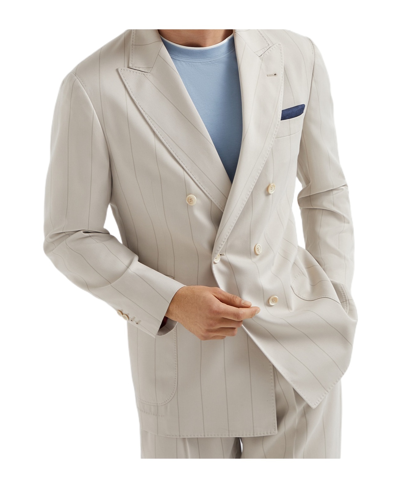 Brunello Cucinelli Silk-twill Blazer In White