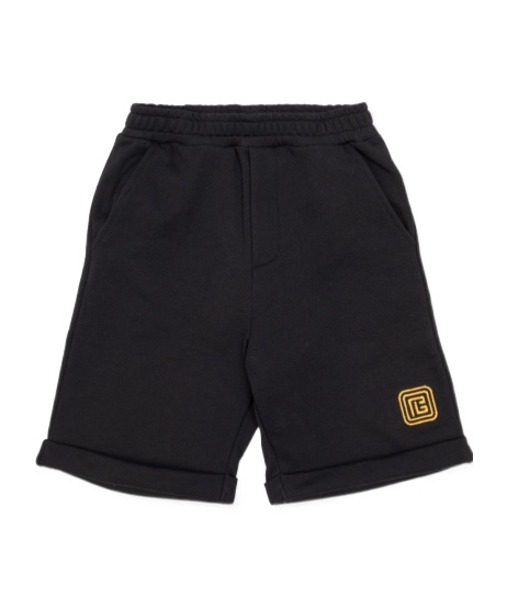Balmain Elastic Waist Shorts In Black