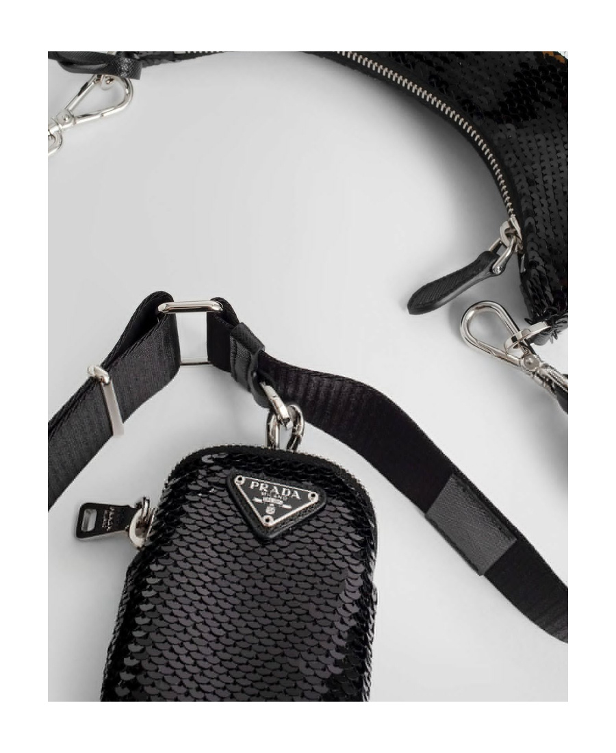 Prada Re-edition 2005 Logo Three-in-one Shoulder Bag In Black