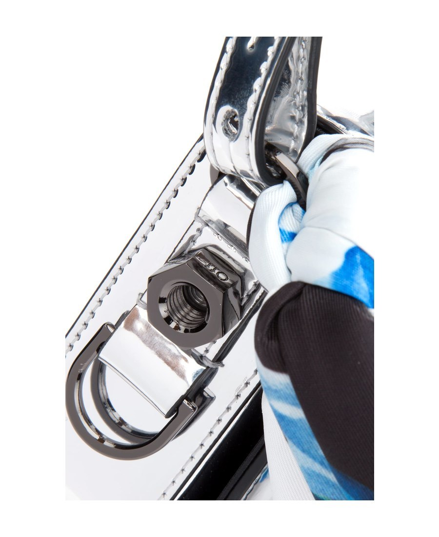 Off-white Metal Mirror Mini Shoulder Bag In White