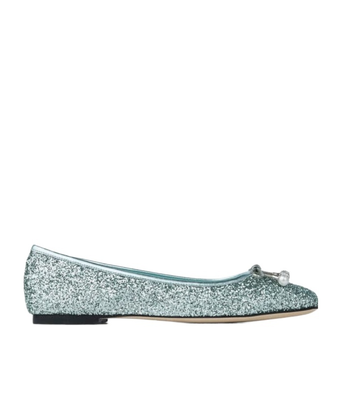 Jimmy Choo Elme Ballet Shoes In Green