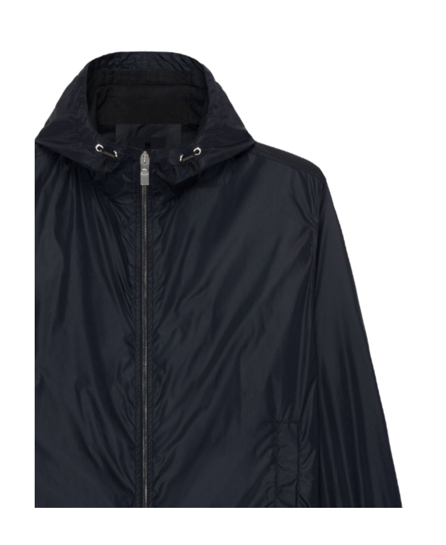 Givenchy 4g Motif Logo-print Hooded Jacket In Black