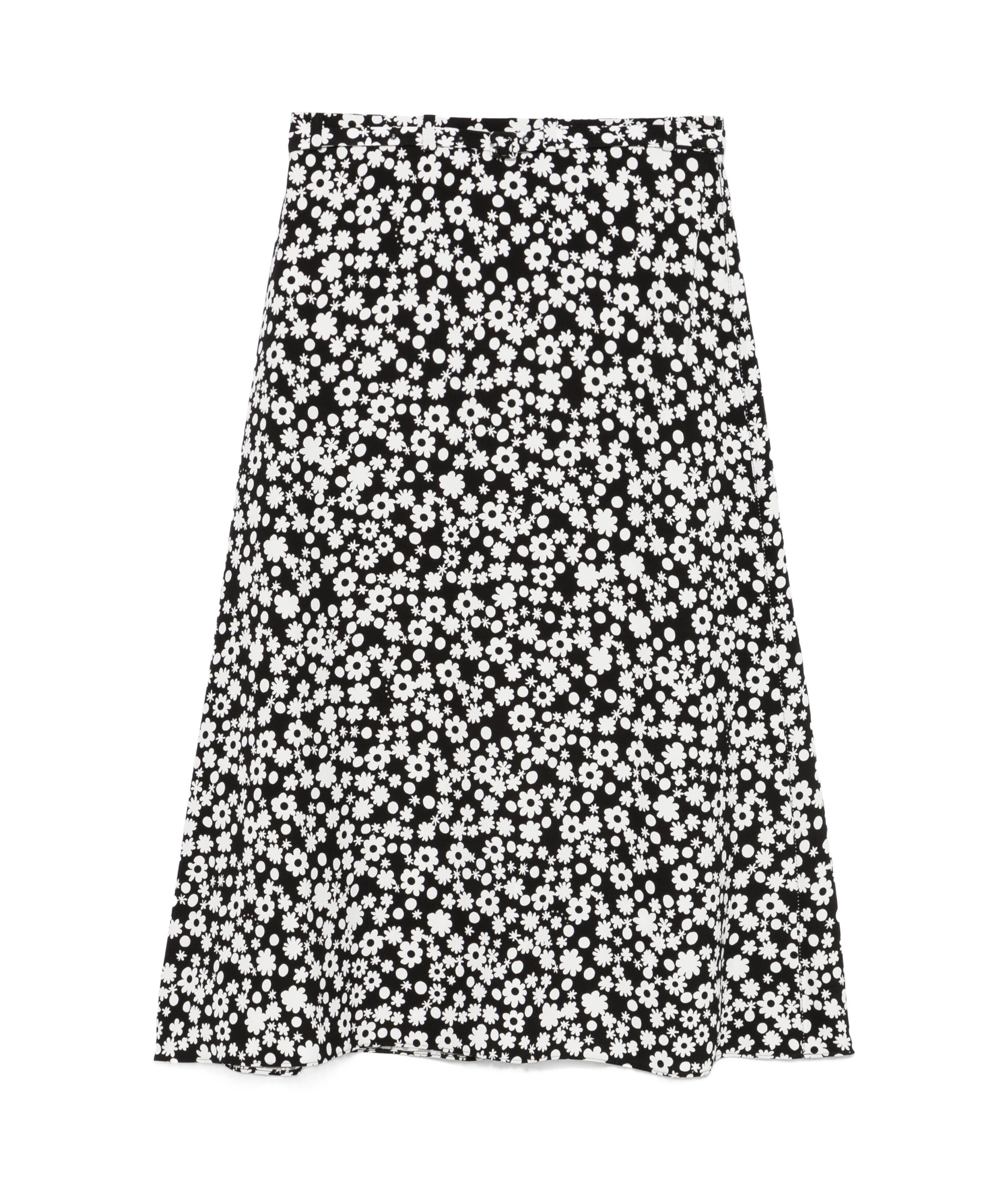 Marni Floral-print Midi Skirt In Black