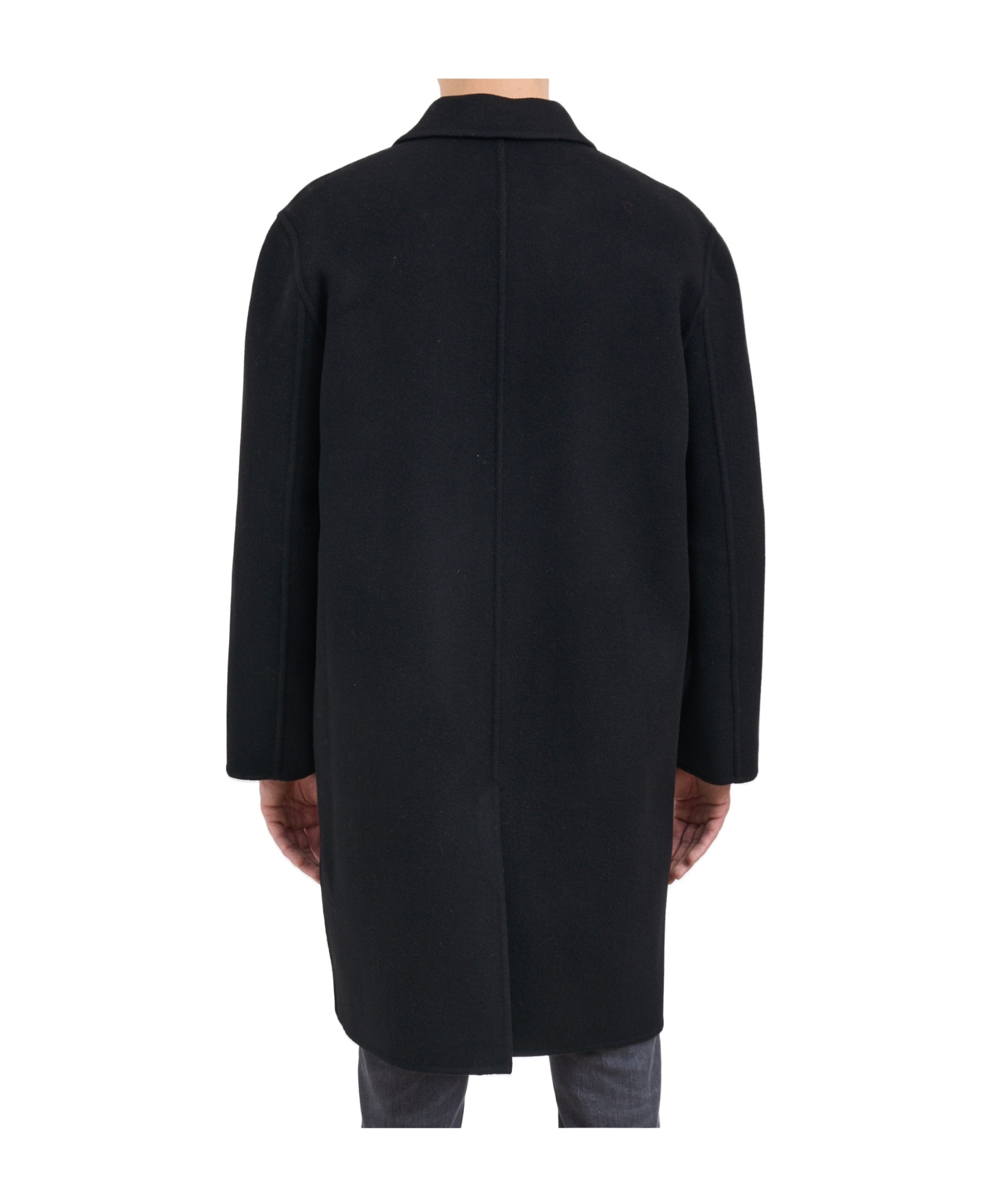 Paolo Pecora Long-sleeved Coat In Black