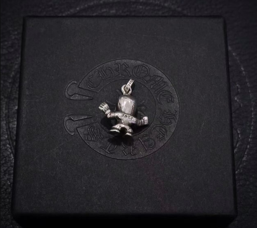 Chrome Hearts Pendant With Diamonds In Metallic