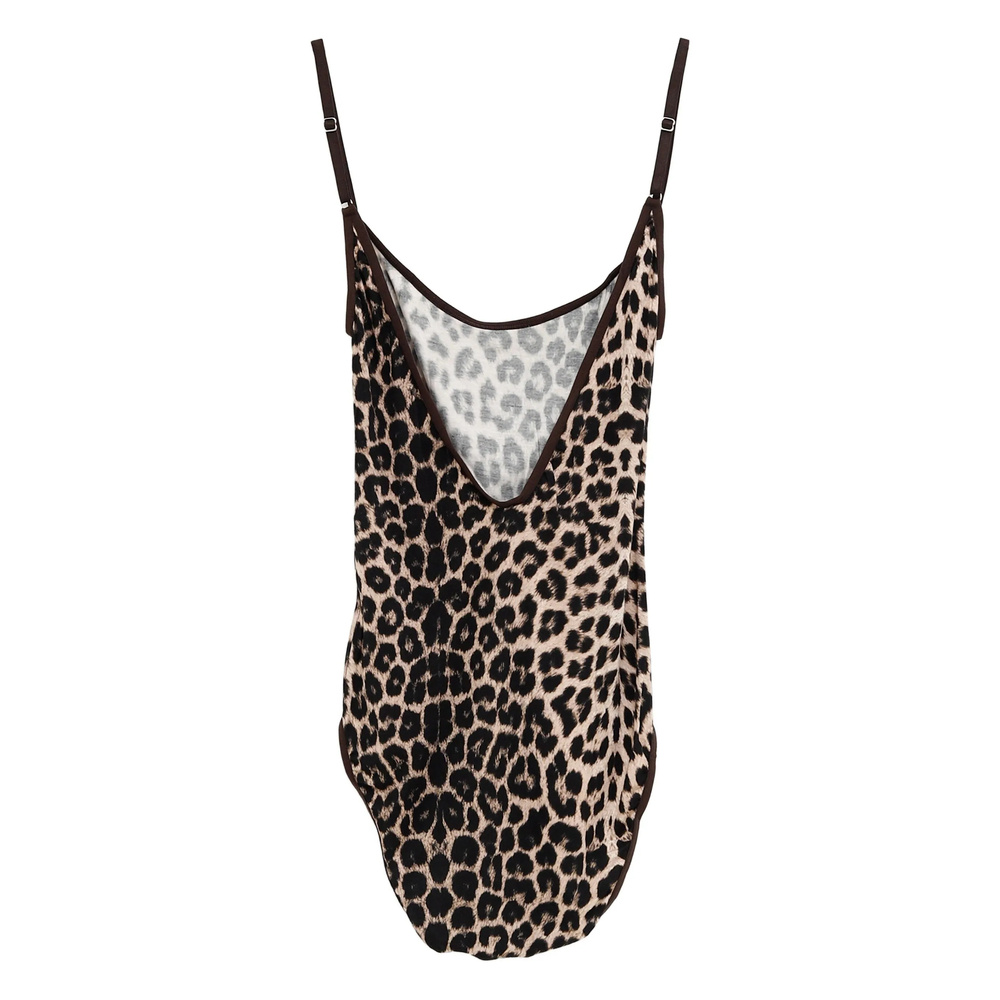 Baserange Leopard-print Bodysuit In Animal Print